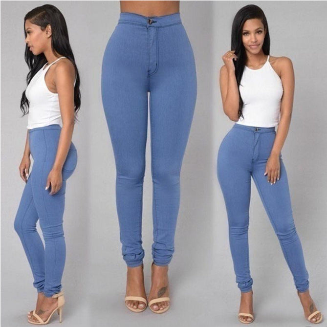 Slim stretch candy color slim slim casual jeans
