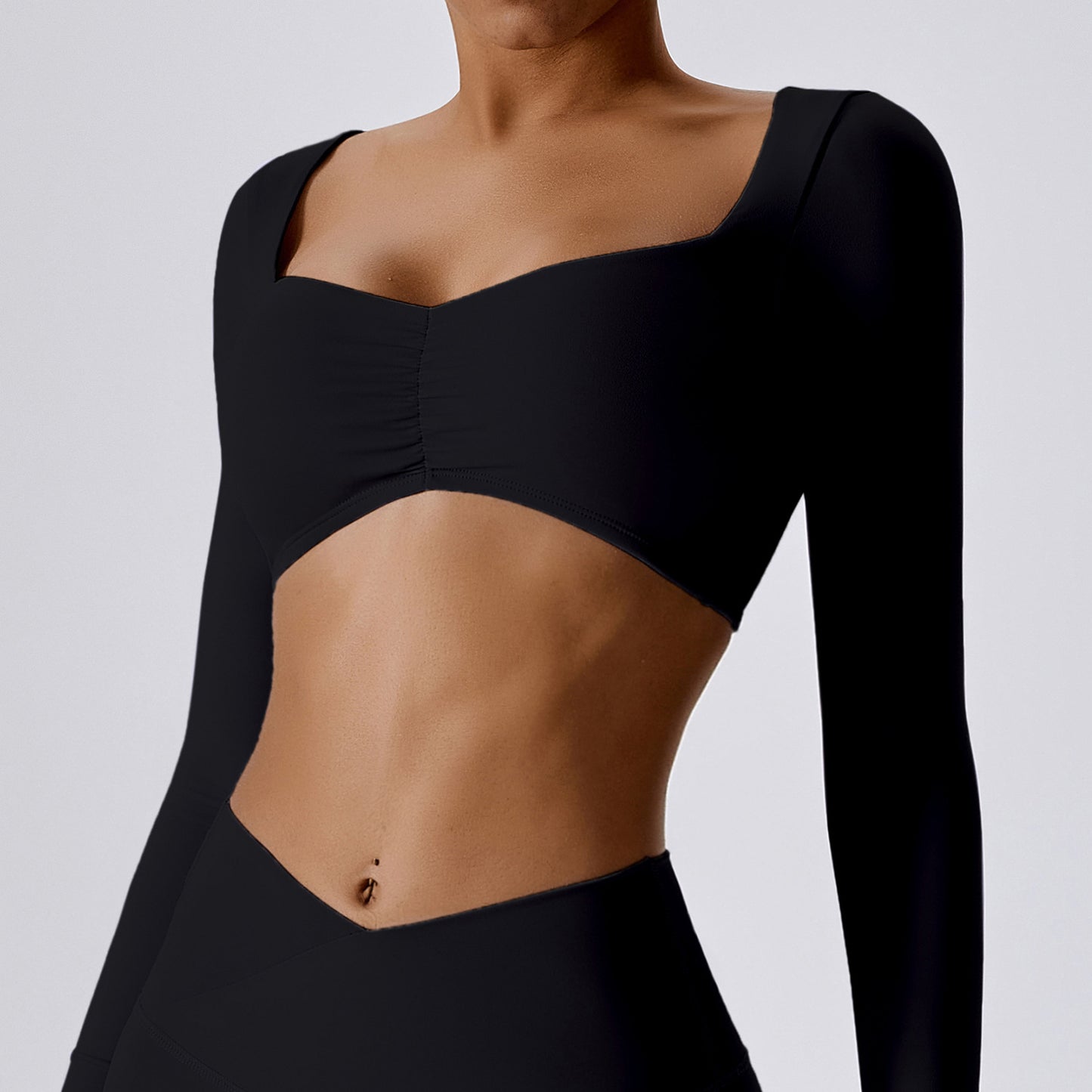 Spring tight long sleeve yoga outdoor sports T-shirt running fitness wear