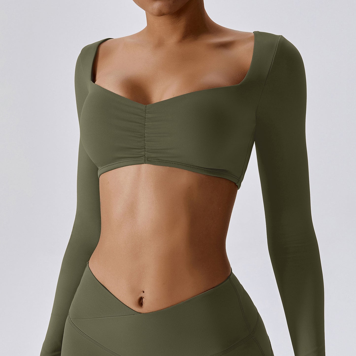 Spring tight long sleeve yoga outdoor sports T-shirt running fitness wear