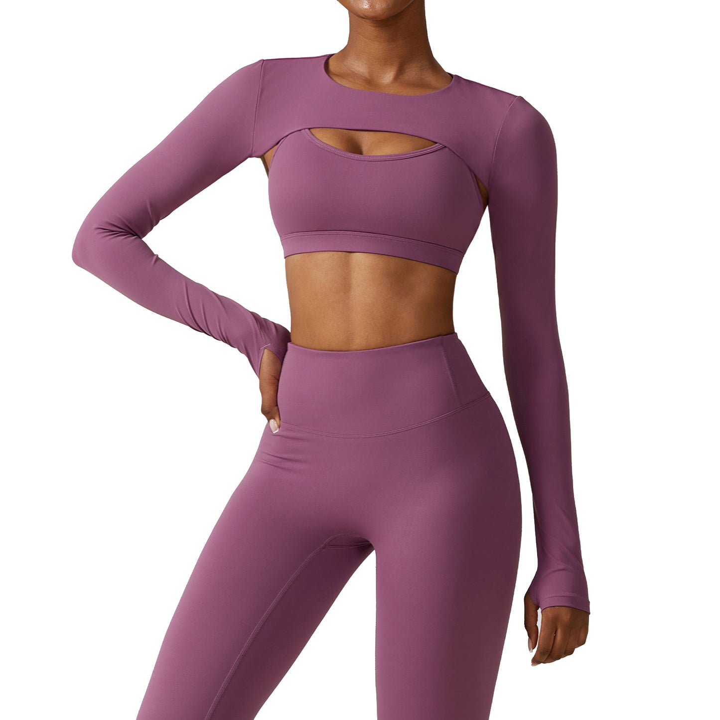 Outside sports vest long sleeve cape yoga fitness clothes