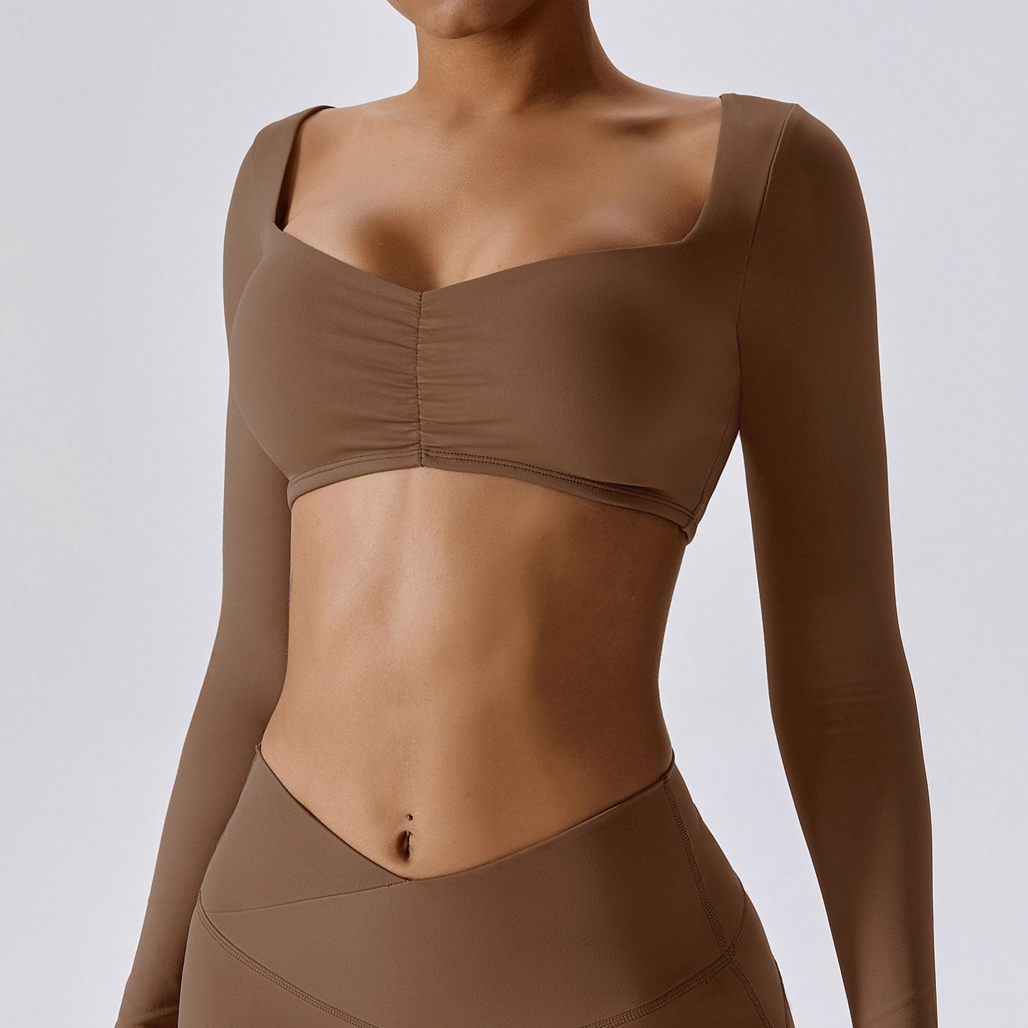 Spring tight long sleeve yoga outdoor sports T-shirt running fitness wear