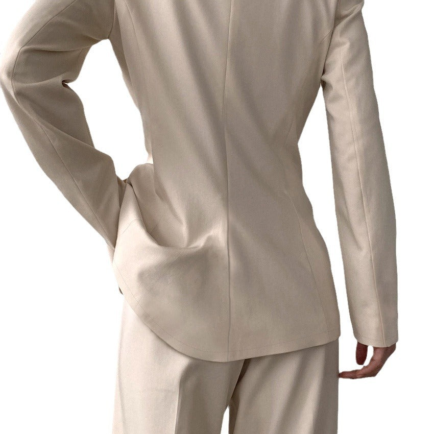 Superior suit temperament suit two-piece women's retro simple commuting autumn and winter new