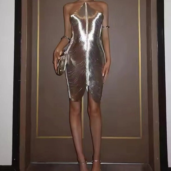 Fashion fringe halter dress spring/summer