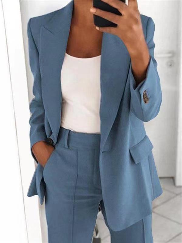 New lapel fashion slim-fit cardigan style suit jacket woman