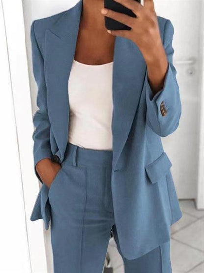 New lapel fashion slim-fit cardigan style suit jacket woman