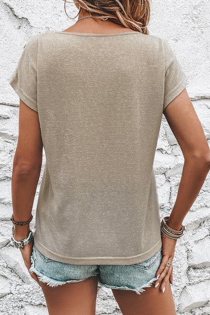 Decorative Graphic Short Sleeve T-Shirt