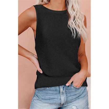 Spring/summer sweater V-neck sleeveless reversible vest