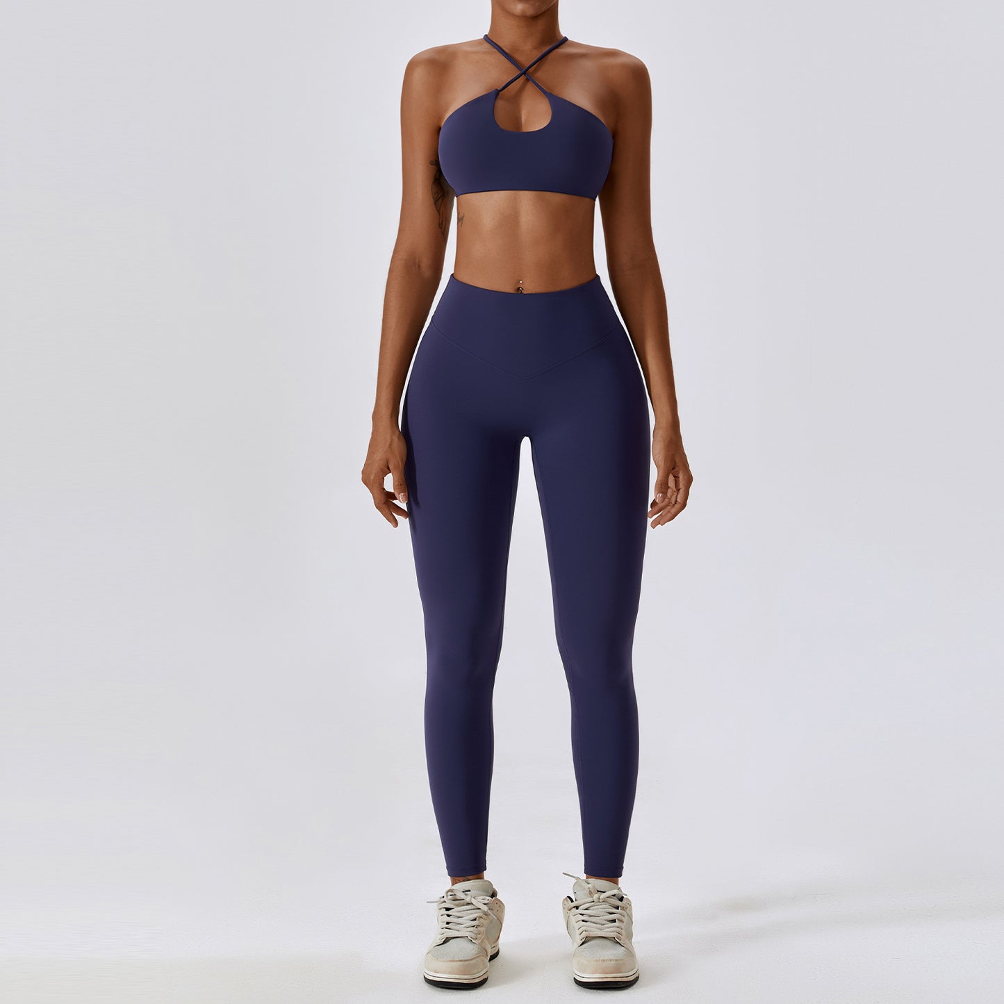 Quick dry naked feeling yoga suit sports beauty back fitness wear lift hip