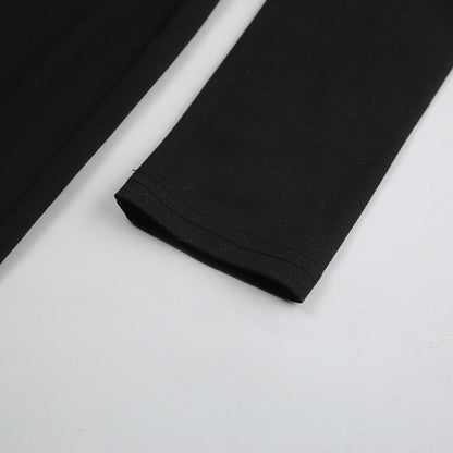 Black woolly knit high-waisted split sheath dress Wildberries spring/summer fashion woman