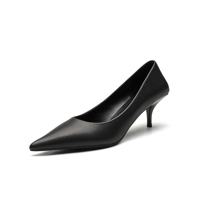 Eilyken High Quality Pu Leather New  Shallow Pointed Toe Woman Pumps Thin High Heels Fashion Dress Sandals Ladies Shoes