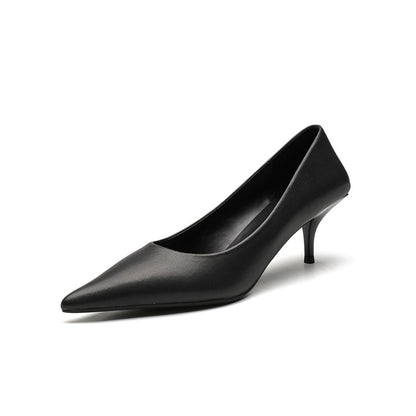 Eilyken High Quality Pu Leather New  Shallow Pointed Toe Woman Pumps Thin High Heels Fashion Dress Sandals Ladies Shoes