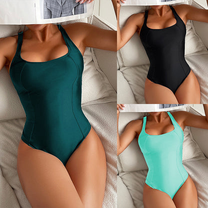 New skintight one-piece swimsuit  belly  slimming one-piece swimsuit