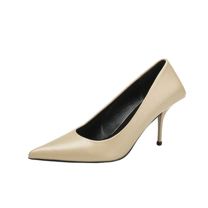 Eilyken High Quality Pu Leather New  Shallow Pointed Toe Woman Pumps Thin High Heels Fashion Dress Sandals Ladies Shoes