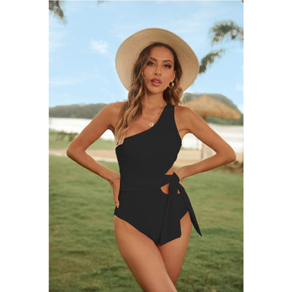 Off the shoulder one piece swimsuit