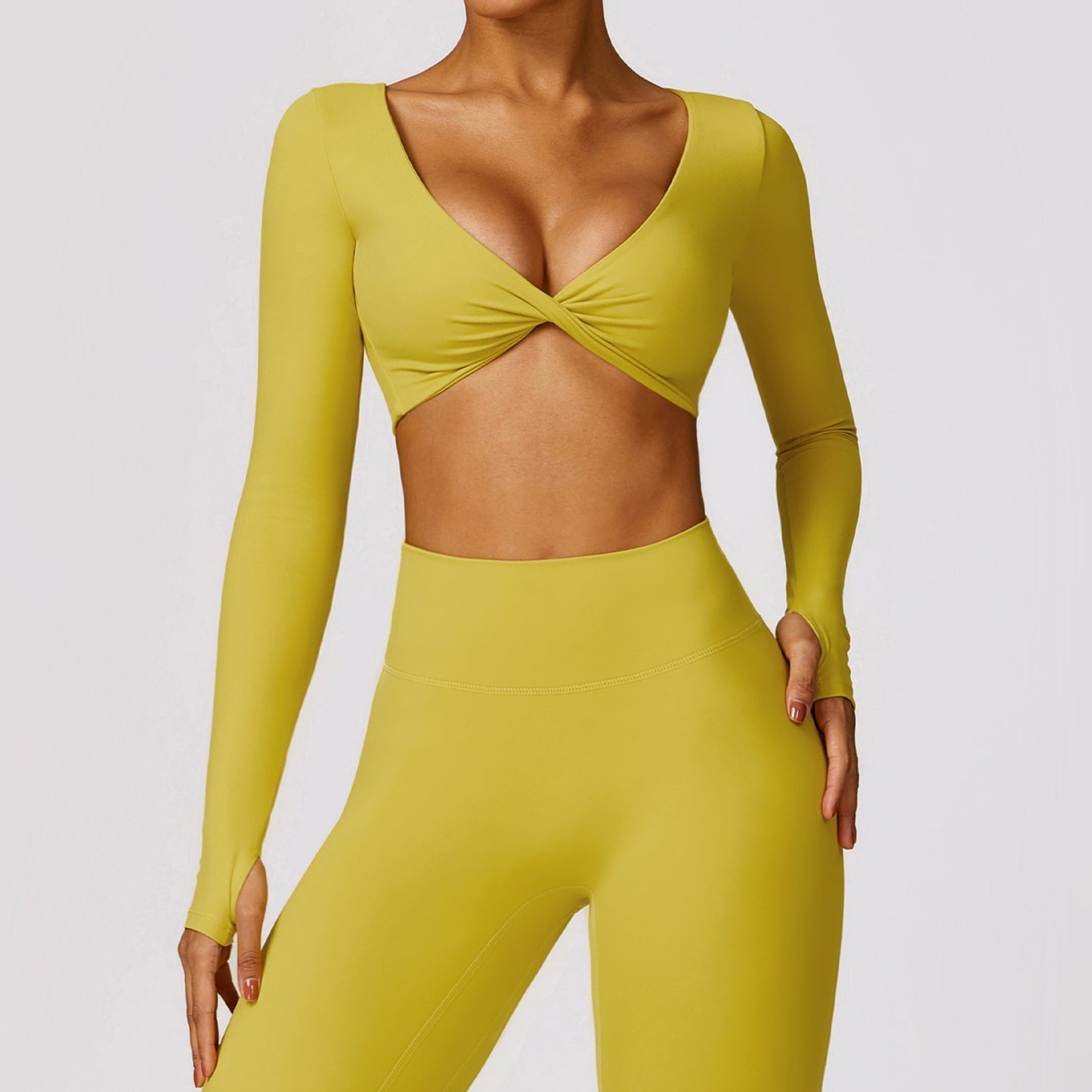 spring long sleeve yoga wear quick dry tight fitness wear leisure running sports long sleeve top