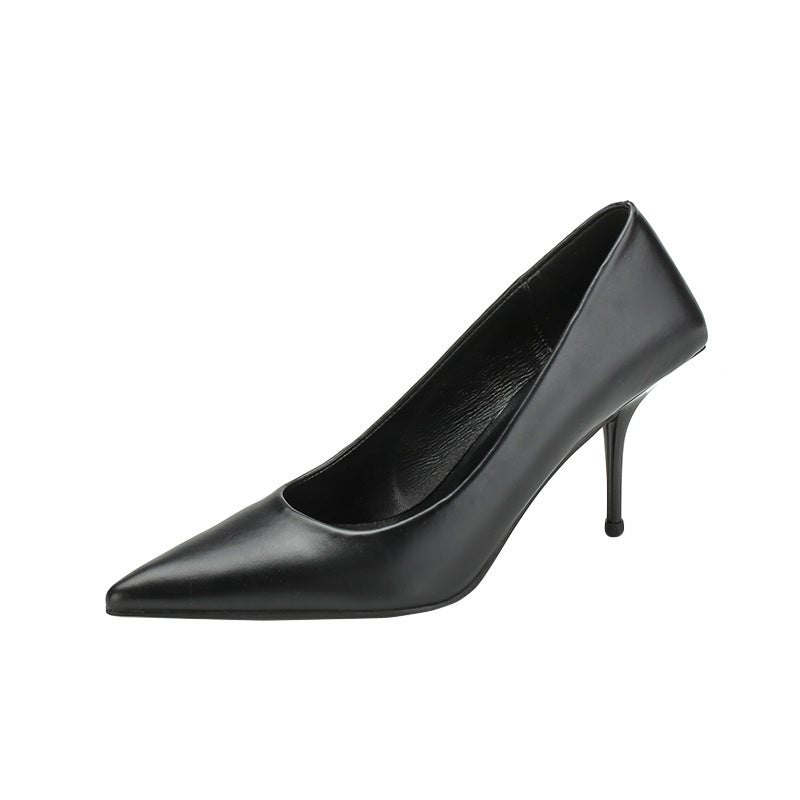 Eilyken High Quality Pu Leather New  Shallow Pointed Toe Woman Pumps Thin High Heels Fashion Dress Sandals Ladies Shoes
