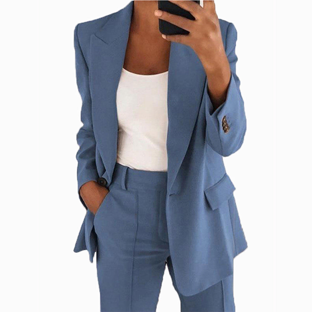 New lapel fashion slim-fit cardigan style suit jacket woman