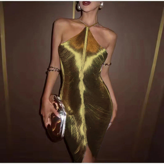 Fashion fringe halter dress spring/summer