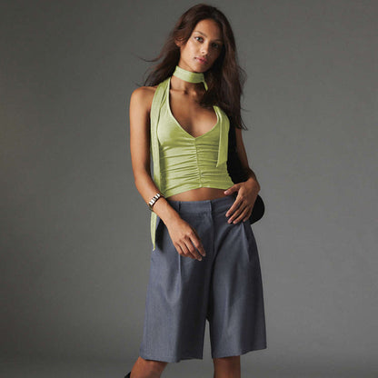 Y2K new halter bm halter fashion women Spice girls slim top sexy inside vest