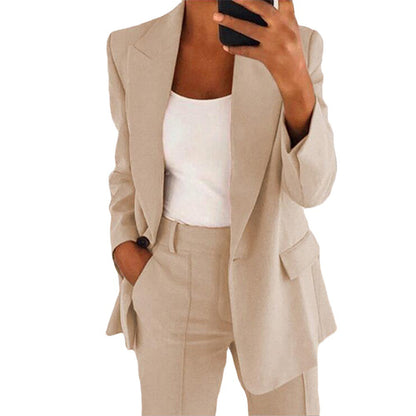 New lapel fashion slim-fit cardigan style suit jacket woman