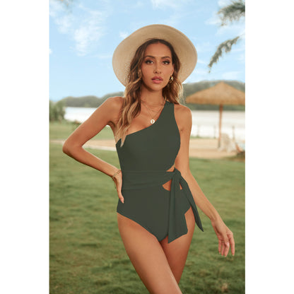 Off the shoulder one piece swimsuit