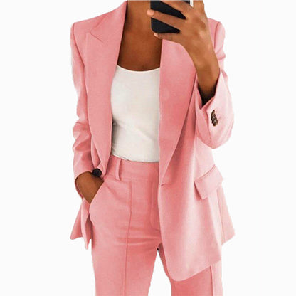 New lapel fashion slim-fit cardigan style suit jacket woman