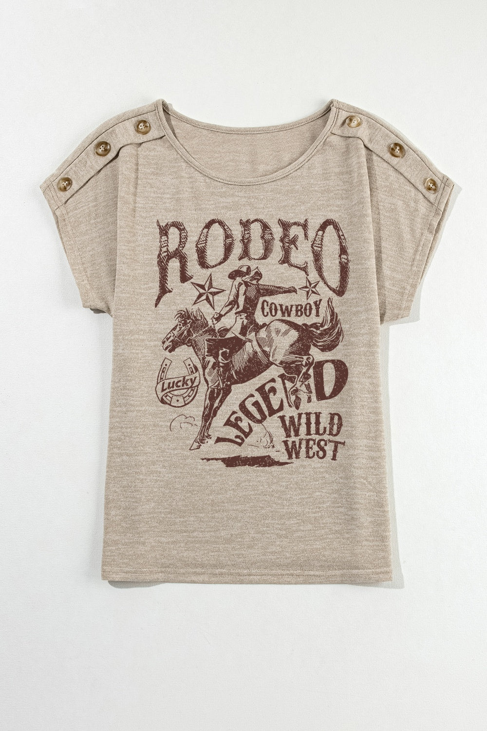 Decorative Graphic Short Sleeve T-Shirt