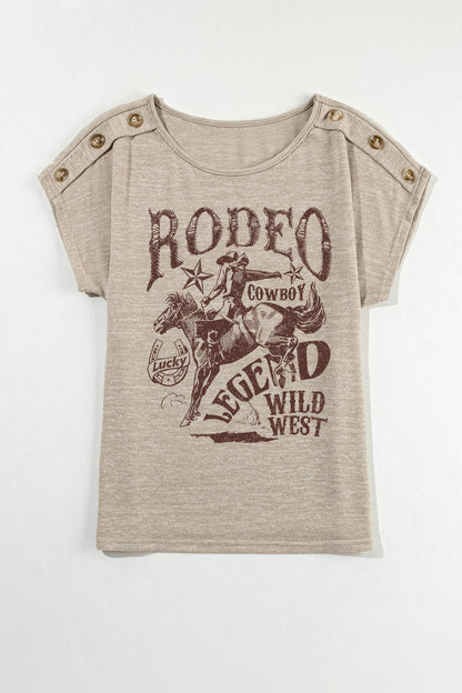 Decorative Graphic Short Sleeve T-Shirt