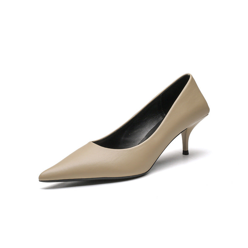 Eilyken High Quality Pu Leather New  Shallow Pointed Toe Woman Pumps Thin High Heels Fashion Dress Sandals Ladies Shoes
