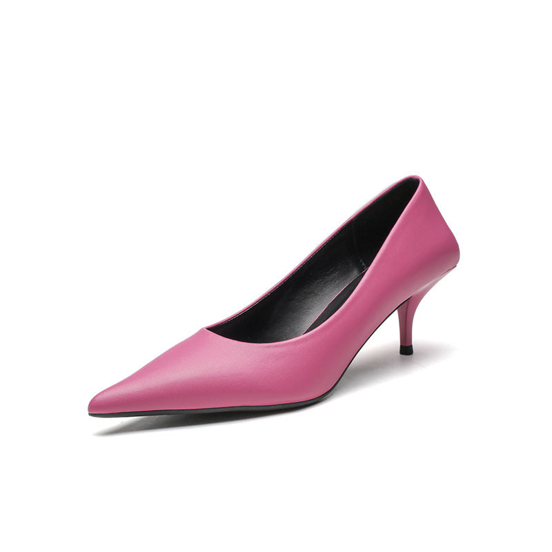 Eilyken High Quality Pu Leather New  Shallow Pointed Toe Woman Pumps Thin High Heels Fashion Dress Sandals Ladies Shoes