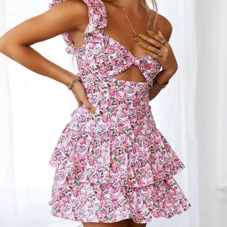 HELLO MOLLY RUFFLED OUT DRESS