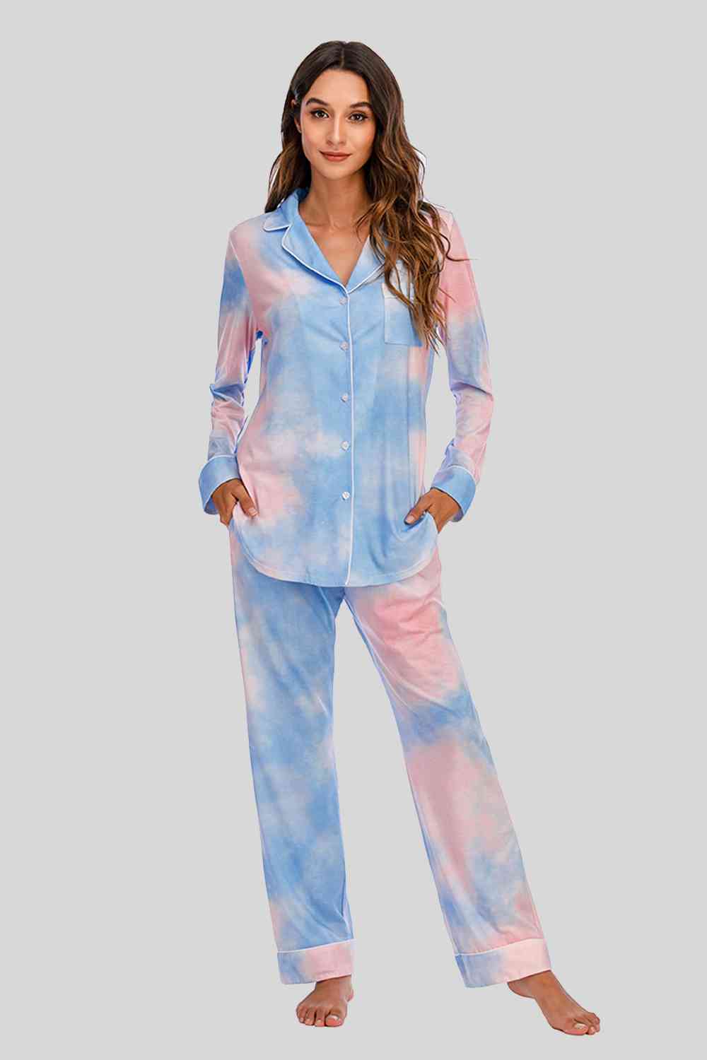 Long Sleeve Loungewear Set with Pockets