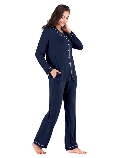 Long Sleeve Loungewear Set with Pockets