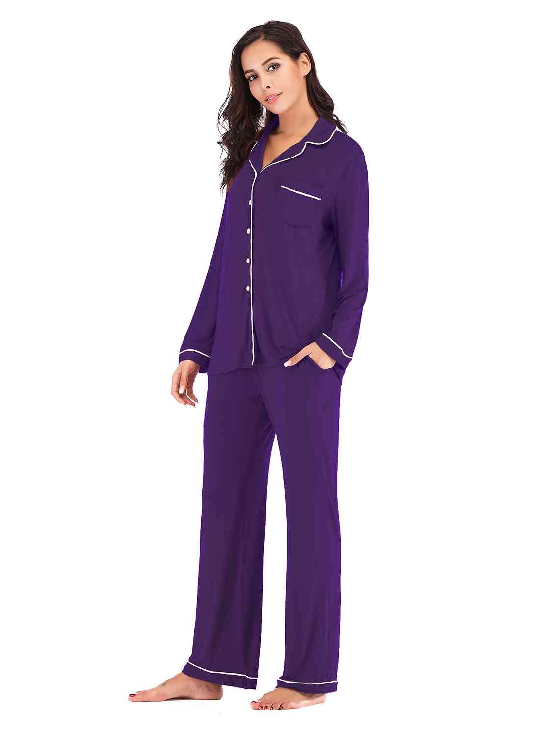 Long Sleeve Loungewear Set with Pockets