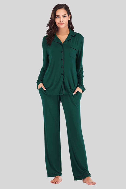 Long Sleeve Loungewear Set with Pockets