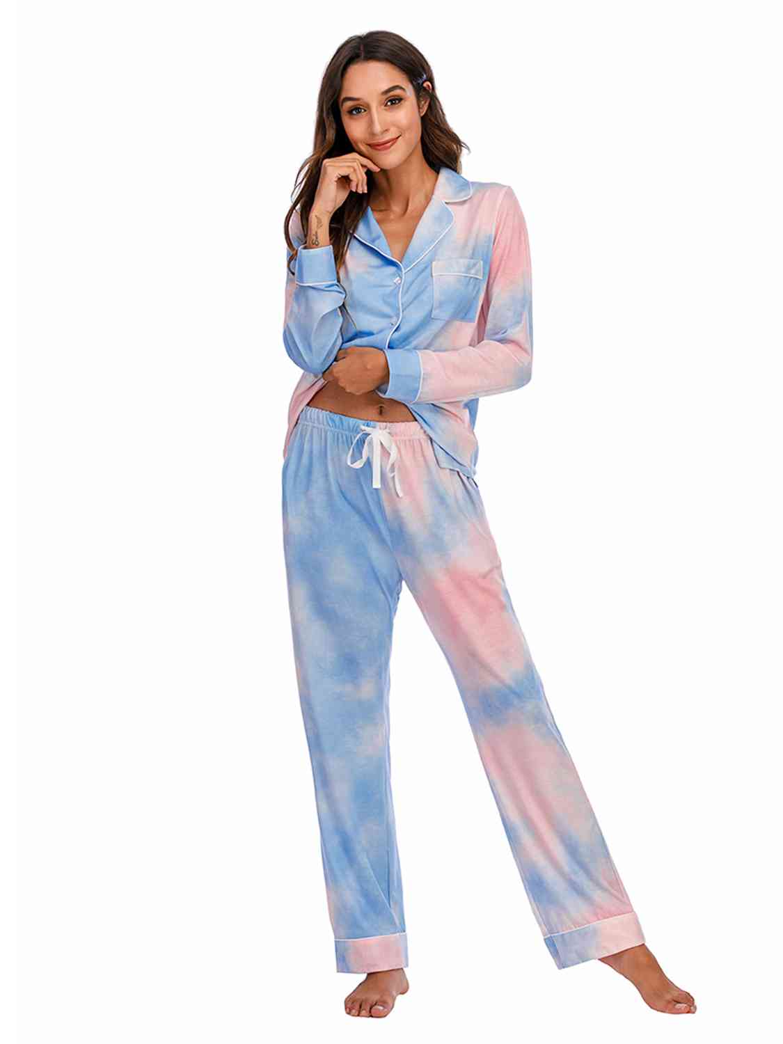 Long Sleeve Loungewear Set with Pockets