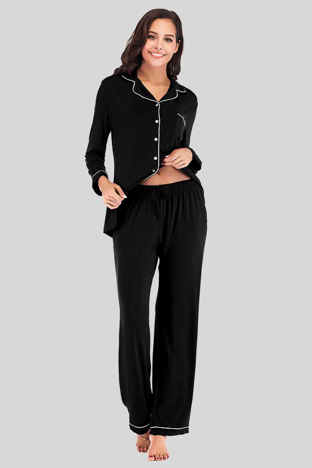 Long Sleeve Loungewear Set with Pockets