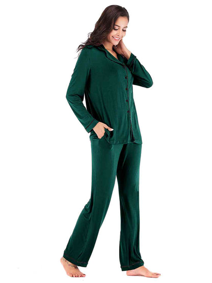 Long Sleeve Loungewear Set with Pockets