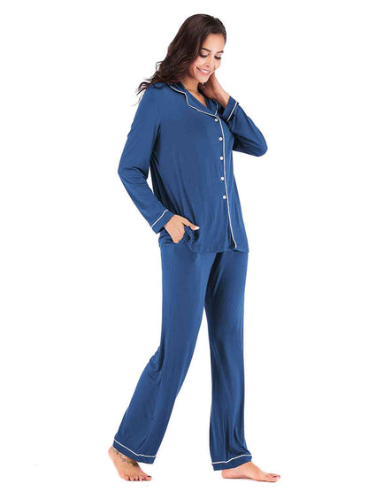 Long Sleeve Loungewear Set with Pockets