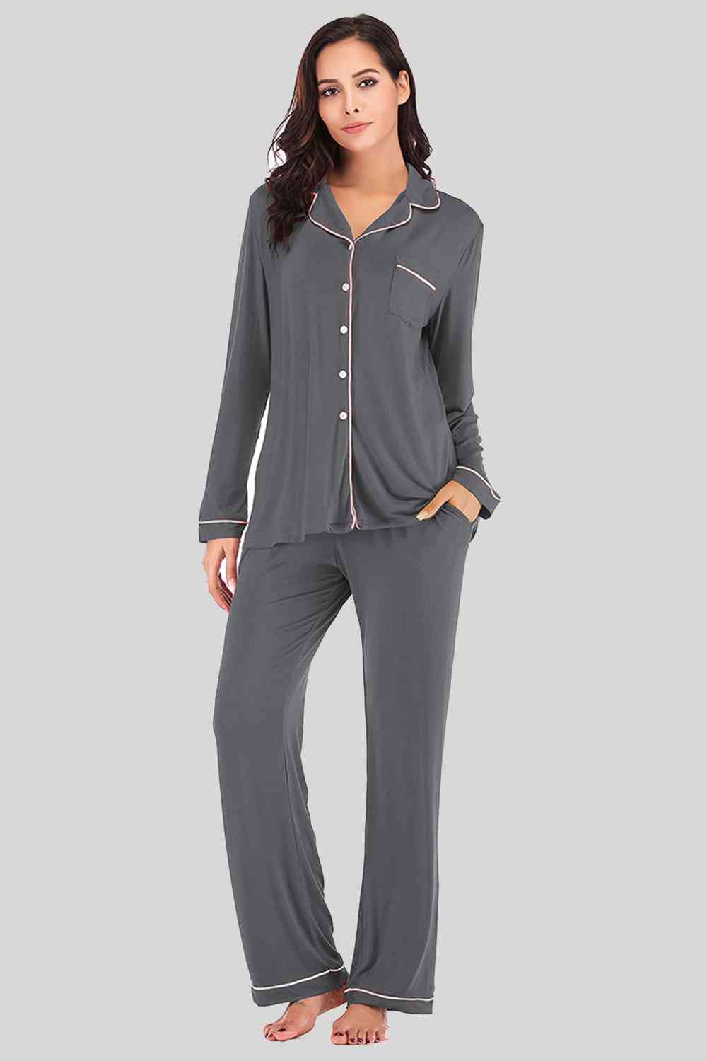 Long Sleeve Loungewear Set with Pockets