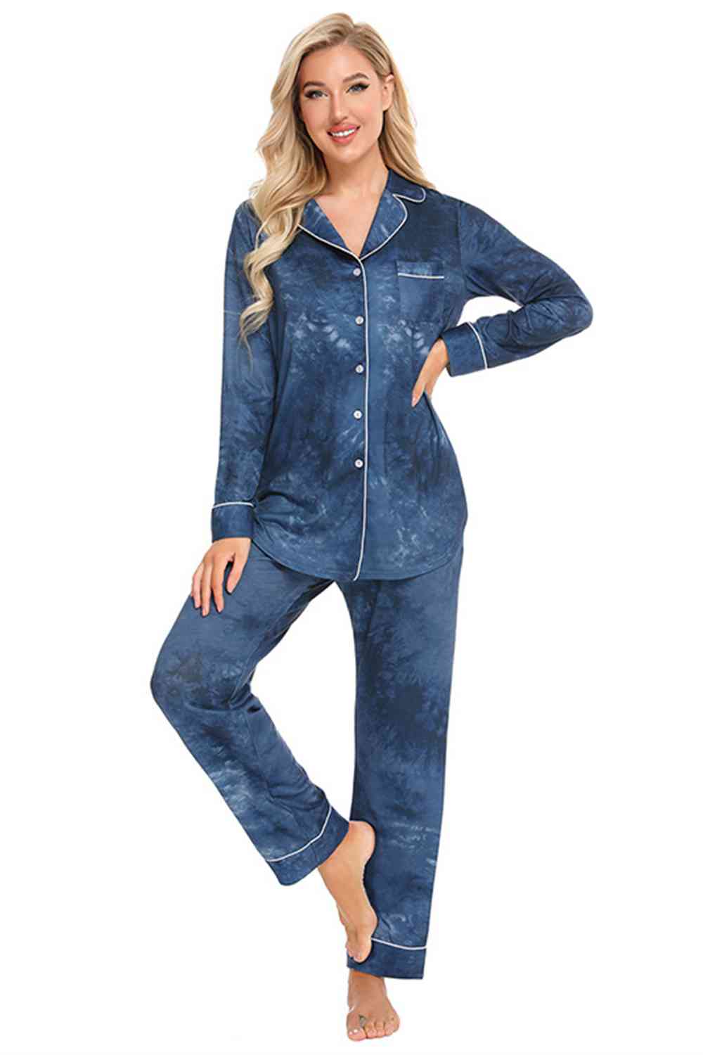 Long Sleeve Loungewear Set with Pockets