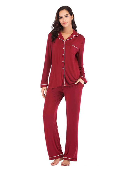 Long Sleeve Loungewear Set with Pockets
