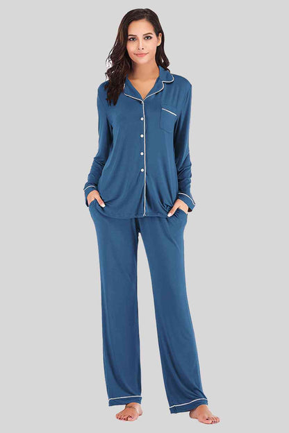 Long Sleeve Loungewear Set with Pockets