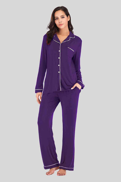 Long Sleeve Loungewear Set with Pockets